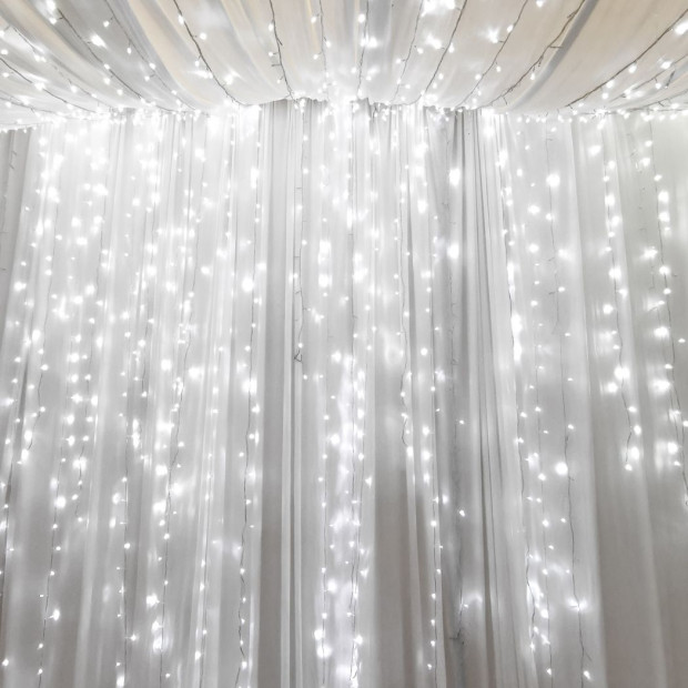 LED Curtain Fairy Lights Wedding Indoor Outdoor Xmas Decor - 3m x 2m Image 8