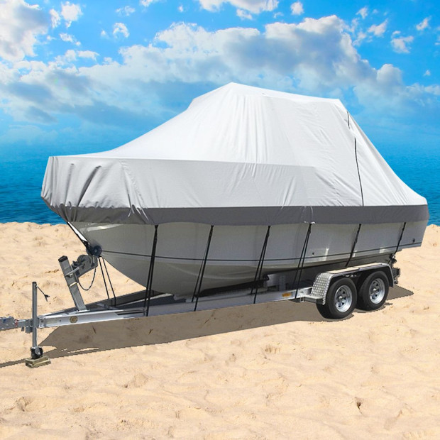 21-23 FT Boat Cover Trailerable Weatherproof Jumbo Marine Heavy Duty Image 7
