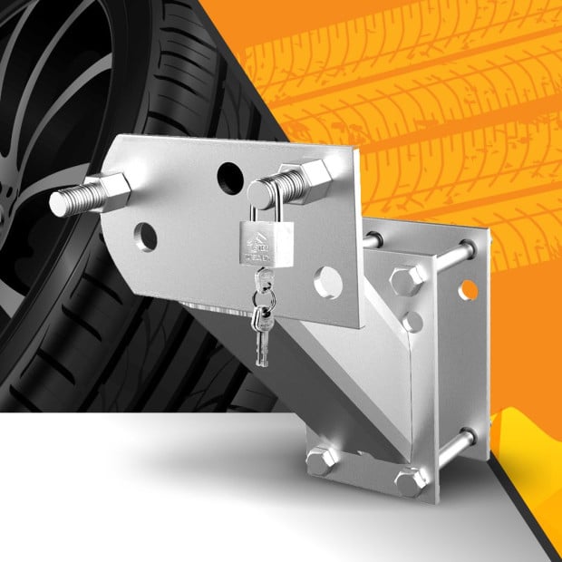 Spare Wheel Bracket Carrier Universal Tyre Holder Boat With Key Image 7
