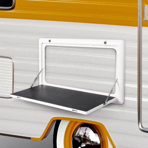 Caravan Folding Table Picnic Camping White Foldable Desk 800x450mm RV Image 7