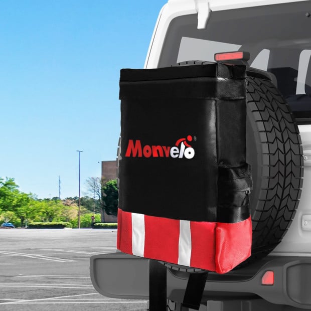 Spare Wheel Bin Accessory Storage Bag 60L Recovery Tote Red Image 7