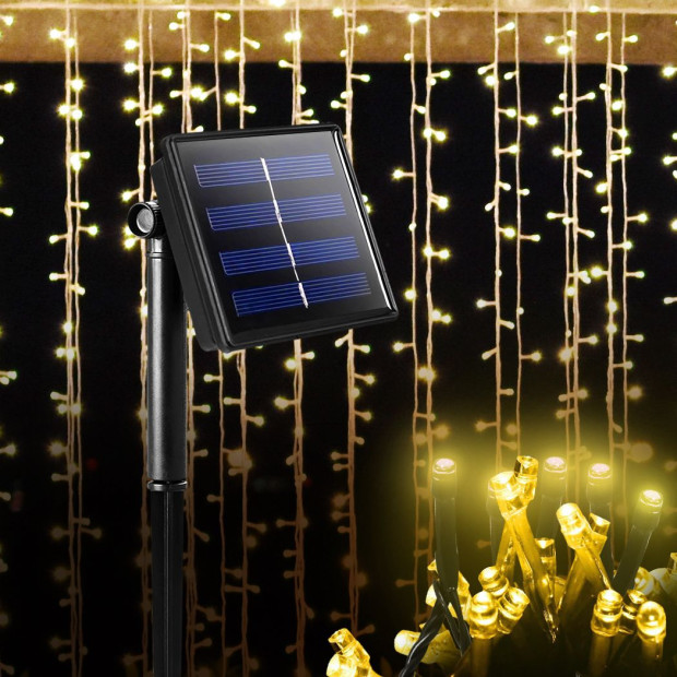Solar 300 LED Fairy String Lights Outdoor Garden Party Wedding Warm Image 7