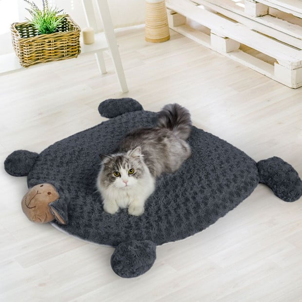 82cm Pet Bed Cat Calming Dog Squeaky Toys Cushion Puppy Mat Charcoal Image 7