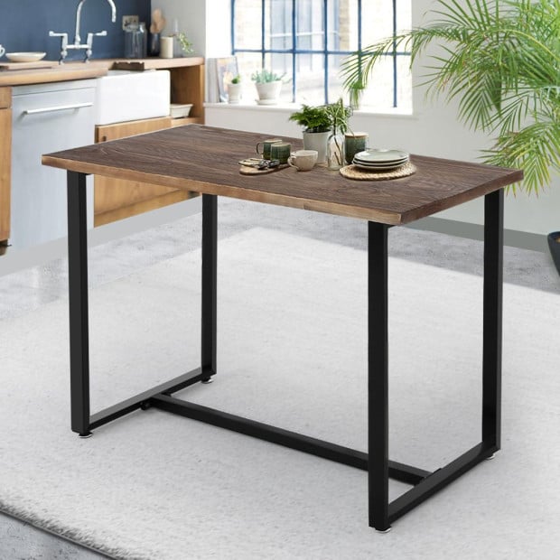 Dining Table Wooden Metal Kitchen Tables Cafe Restaurant 110cm Image 7