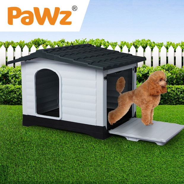Dog Kennel Outdoor Indoor Pet Plastic Garden Large House Weatherproof Image 7