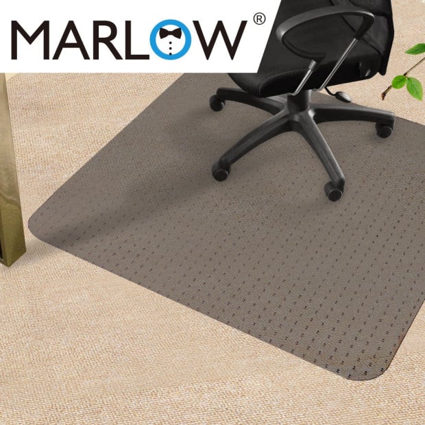 Chair Mat Office Carpet Floor Protector Computer Work 135cm x 114cm Black Image 8