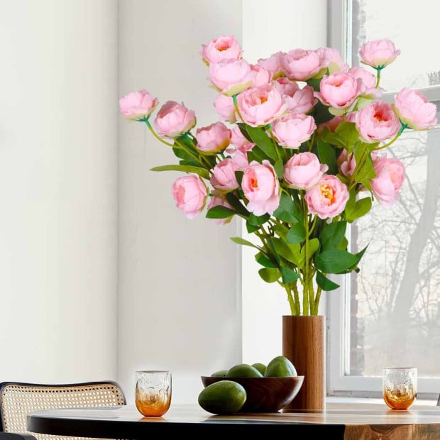 6x Artificial Flower 7 Heads Flowers Garden Home Decor Pink Image 2