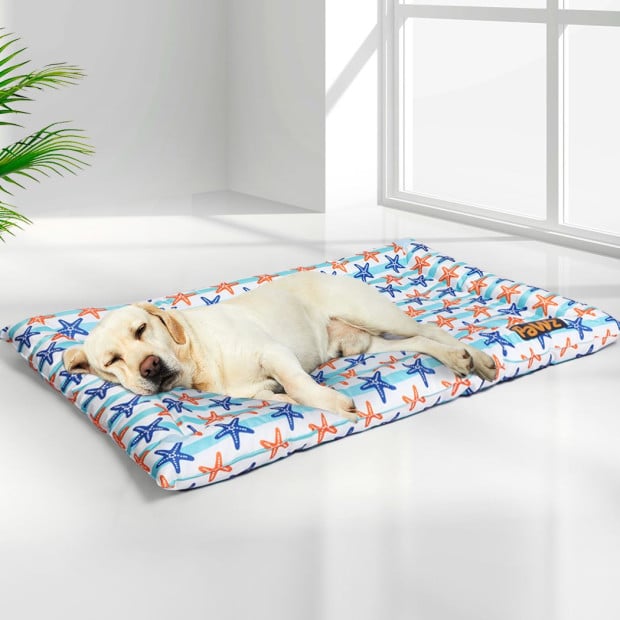 Pet Cool Gel Mat Bed Dog Bolster Self-cooling Star Summer Large Image 7