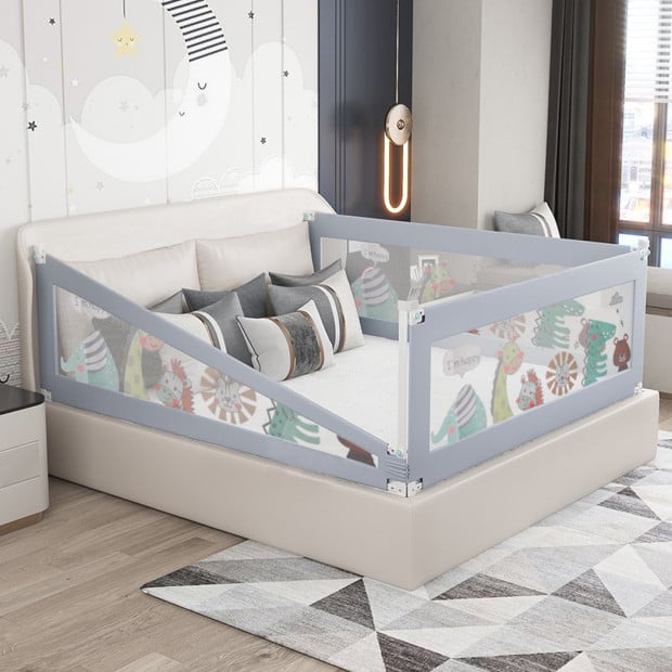 Kids Baby Safety Rail Adjustable Folding Child Toddler Protect Large Image 7