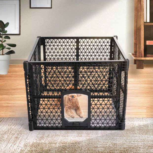 Pet Playpen Foldable Protable Dog Plastic Garden Outdoor 4 Panels Image 7