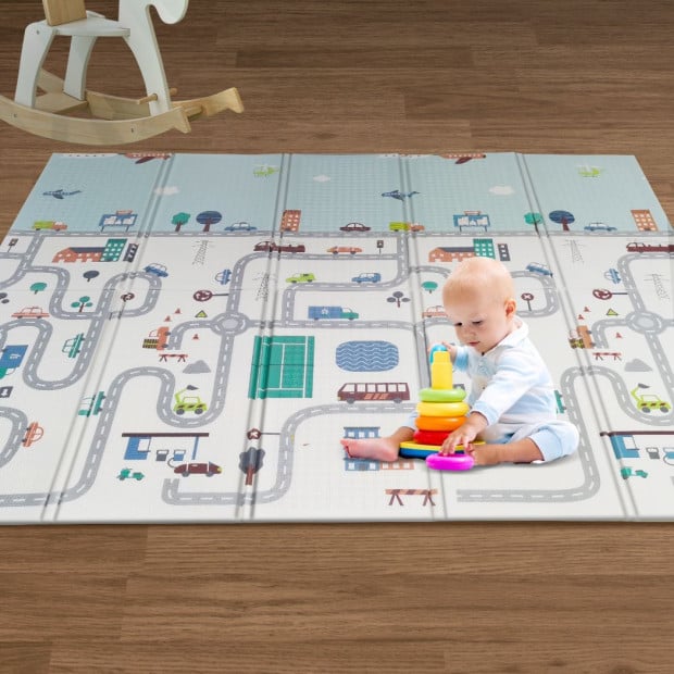 Kids Play Mat Baby Crawling Pad Floor Foldable XPE Foam Non-slip Cloud Image 7