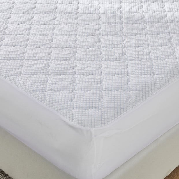Mattress Protector Cool Fabric Pillowtop Waterproof Cover Double Image 7