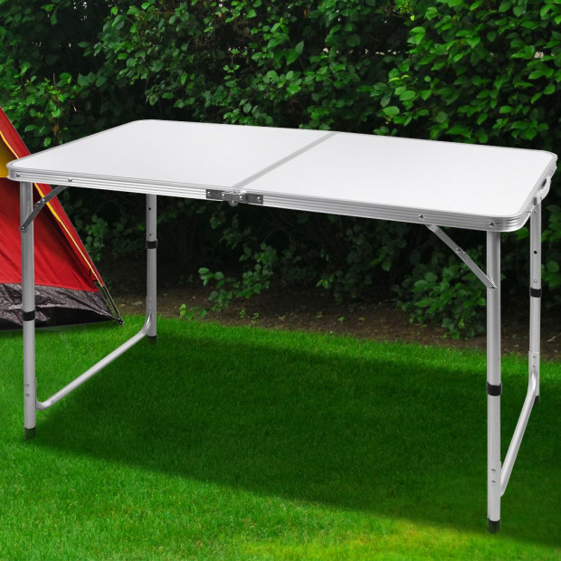 Folding Camping Table Aluminium Portable Outdoor Foldable Tables 120CM Image 7