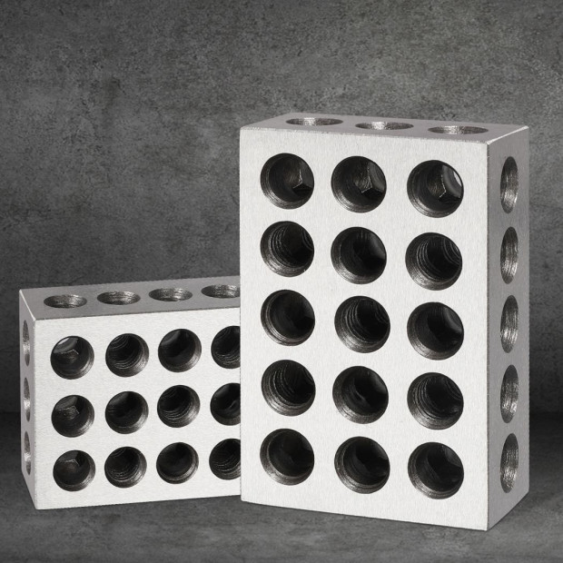 123 Block Set 23 Holes Machinist Metalworking Woodworking 2 Pair Image 7