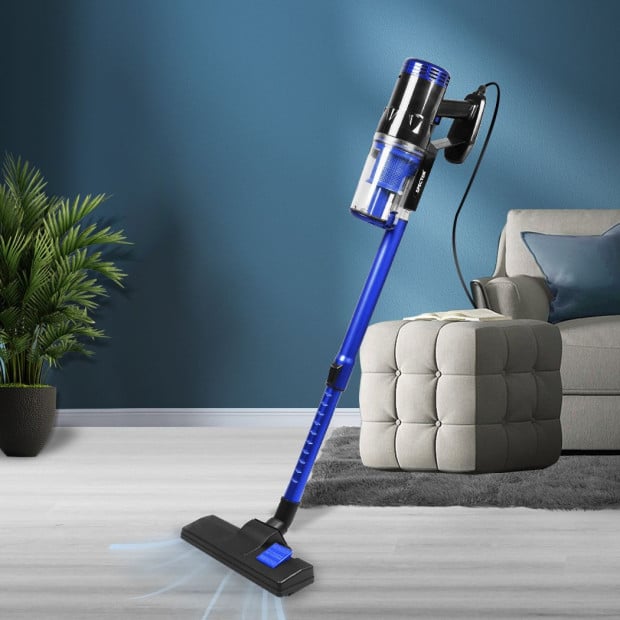 Vacuum Cleaner Corded Stick Handheld Handstick Bagless 400W Blue Image 7