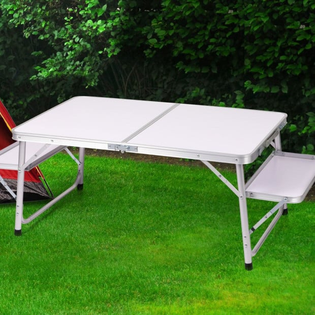 Camping Table Folding Portable Outdoor Aluminium Picnic BBQ Desk Image 7
