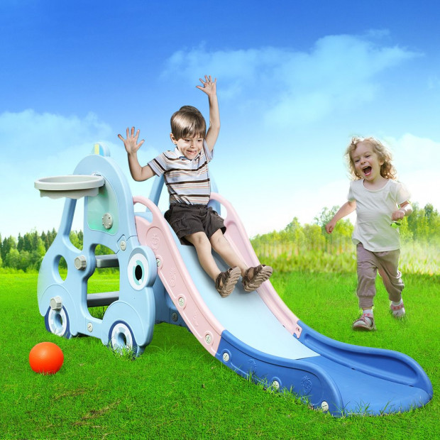 Kids Slide 135cm Long Basketball Activity Center Toddlers Play Set Toy Image 7