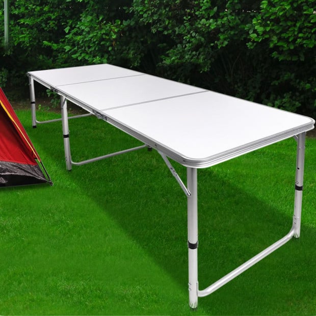 Folding Camping Table Aluminium Portable Outdoor Foldable Tables 180cm Image 7