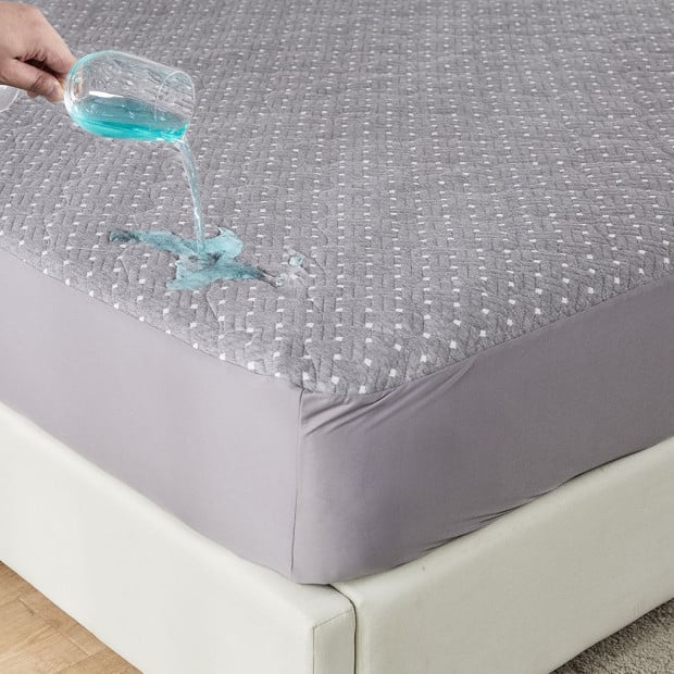 Mattress Protector Topper Bamboo Charcoal Pillowtop Waterproof Double Image 7