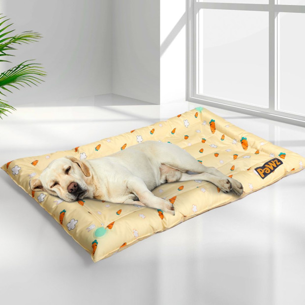 Pet Cool Gel Mat Bed Dog Bolster Waterproof Yellow Summer Large Image 7
