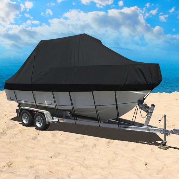 14-16 FT Boat Cover Trailer Weatherproof 600D Marine Heavy Duty Image 7