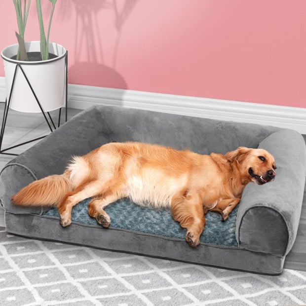 Pet Bed Sofa Dog Beds Soft Warm Mattress Cushion Pillow Mat Plush XL Image 7