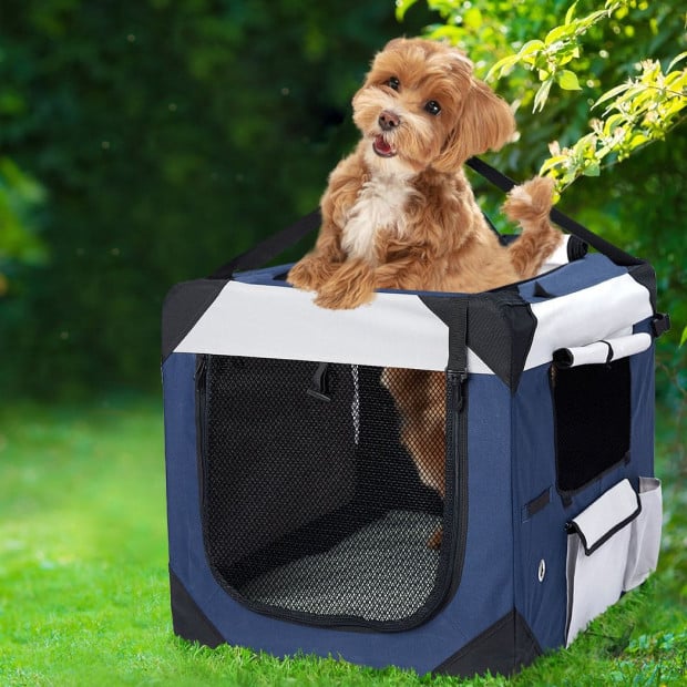 Pet Carrier Bag Dog Puppy Outdoor Travel Hand Portable Crate M Image 7