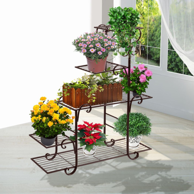 Plant Stand New Design Flower Pot Corner Shelf Bronze Type 2 Image 7