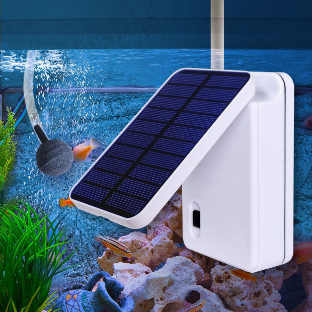 Solar Oxygenator Air Pump Powered Pool Water Pond Outdoor Oxygen Tank Image 7