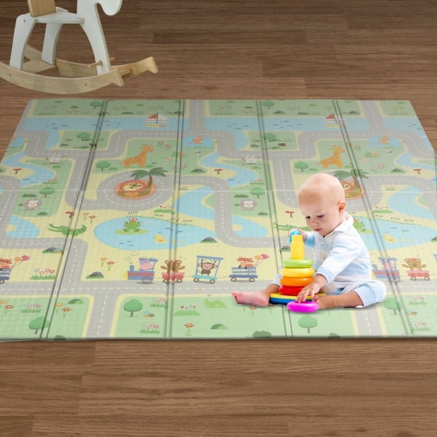 Kids Play Mat Baby Crawling Pad Floor Foldable XPE Foam Non-slip Star Image 7