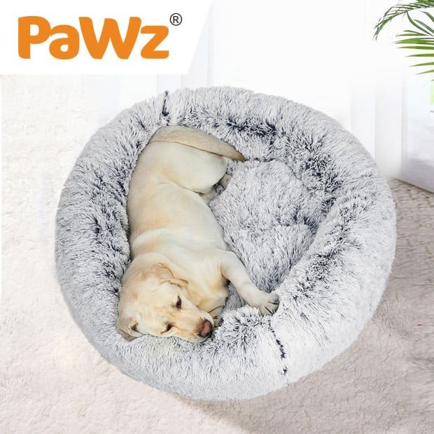 Pet Bed Cat Dog Donut Nest Calming Mat Soft Plush Kennel L Image 7