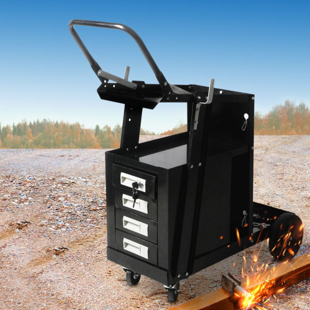 Welding Cart Trolley Drawer Welder Cabinet Plasma Cutter Bench Image 7