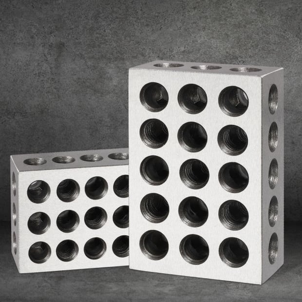 123 Block Set 1-2-3 Blocks 23 Holes Machinist 1 Pair Image 7