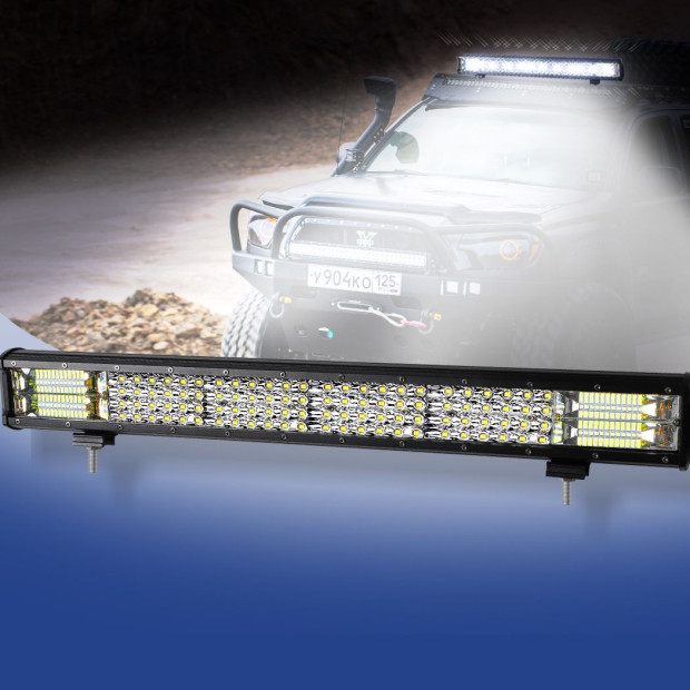 LED Light Bar Work Flood Spot Beam Lamp Offroad Caravan Strip 360W Image 7