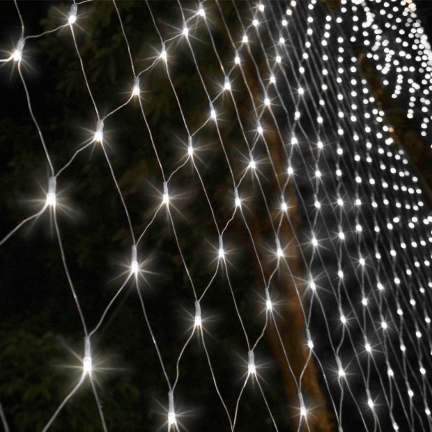 880 LED Christmas Net Lights Mesh String Fairy Wedding Party - White Image 7