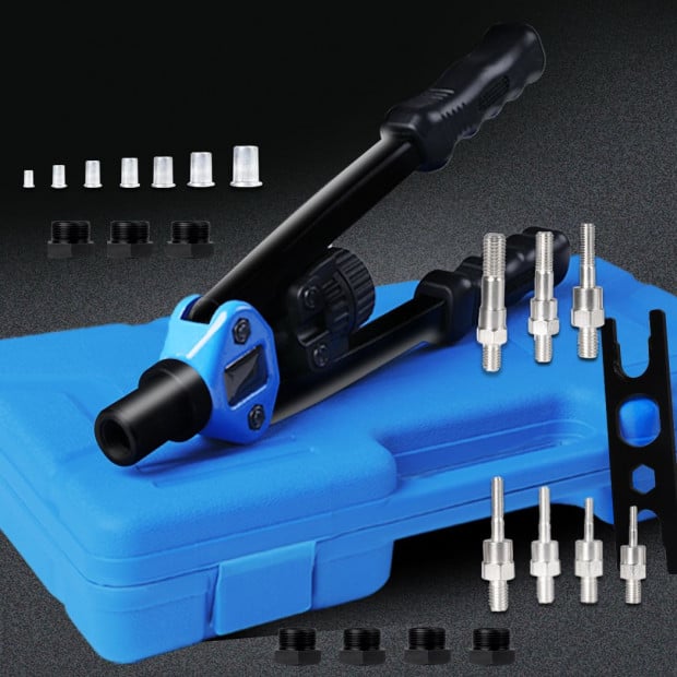 110Pcs Nut Riveter Kit Mandrels Riveting Gun Tool Kit Thread M3-M12 Image 6