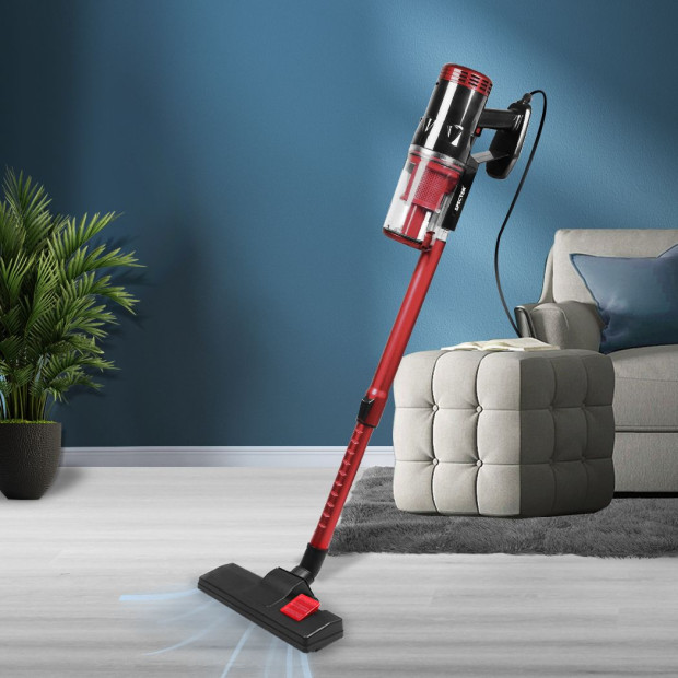 Vacuum Cleaner Corded Stick Handheld Handstick Bagless 400W Red Image 7