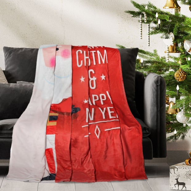 Throw Blanket Xmas Flannel Double Sided Fleece Christmas 150 x 200cm Image 7
