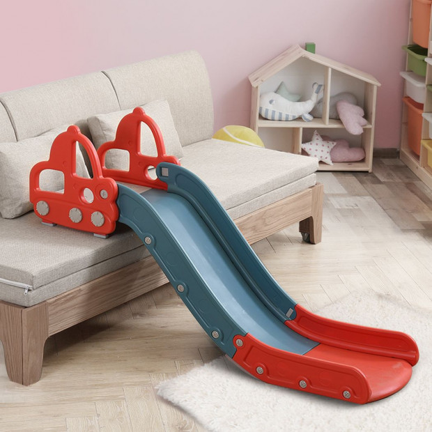 Kid Slide 135cm Long Silde Activity Center Toddlers Playground Red Image 7