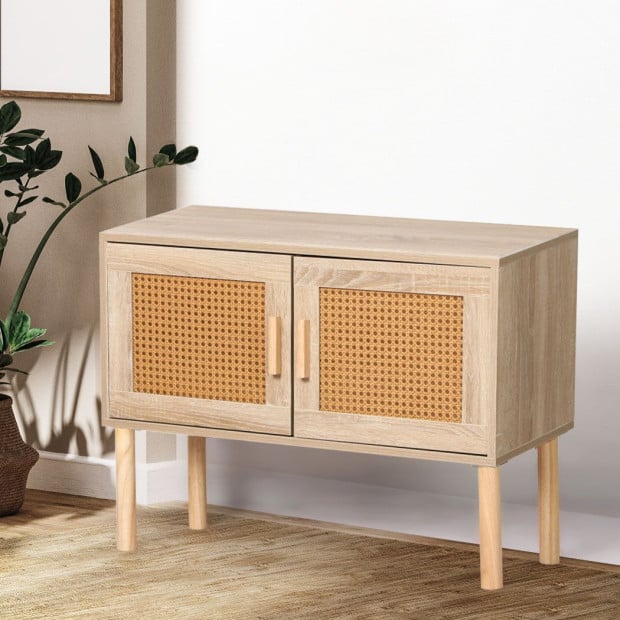 Cabinet Rattan Storage Dresser Chest of Drawers Tallboy Wooden Cabinet Image 7