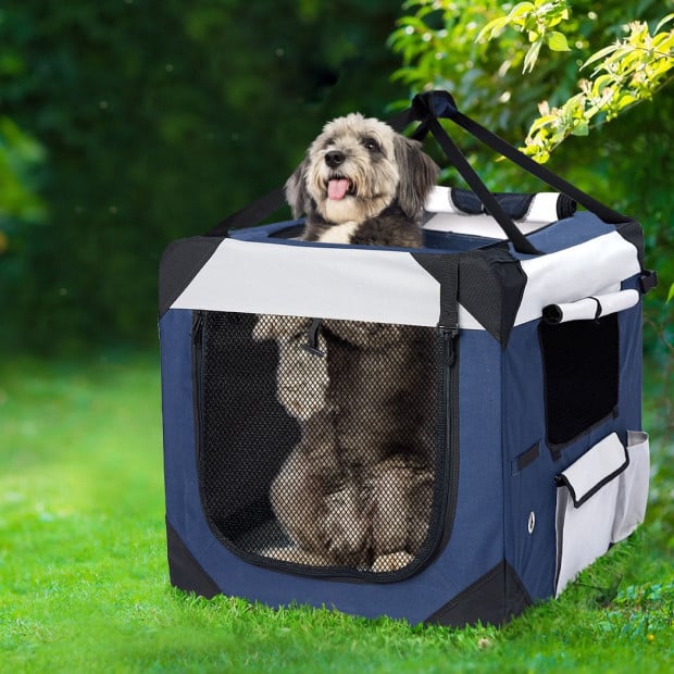 Pet Carrier Bag Dog Puppy Outdoor Travel Hand Portable Crate L Image 7