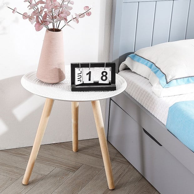Coffee Table Side End Tables Antique Storage Bedside Furniture White Image 7