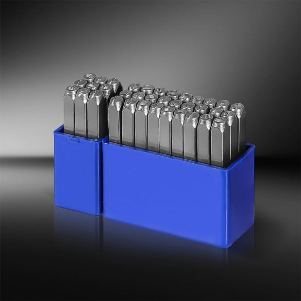 Letter Number Punch Stamp 3mm HRC60 Hardened Ball Bearing Steel 36Pcs Image 7