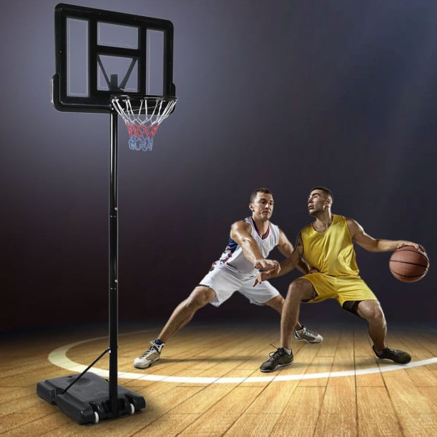Basketball Hoop Stand System Portable 3.05M Height Adjustable Net Ring In Ground Image 6