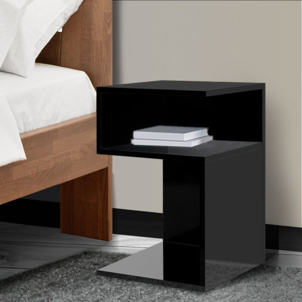 Bedside Tables Drawers Side Wood Nightstand Storage Cabinet Bedroom Image 7