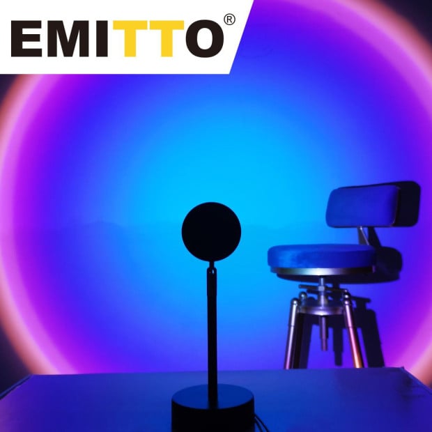 USB Sunset Projection Lamp LED Modern Night Light Decor Rainbow Image 7