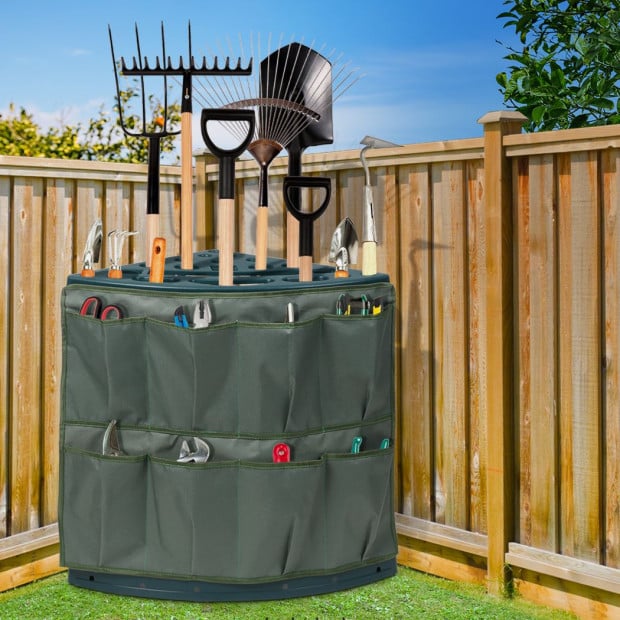 Garden Tools Rack Farm Shed Garage Storage Handles Organizer Holder Image 7