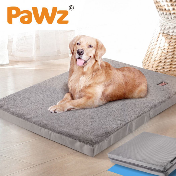Pet Bed Foldable Dog Puppy Beds Cushion Pad Pads Soft Plush Black XL Image 7
