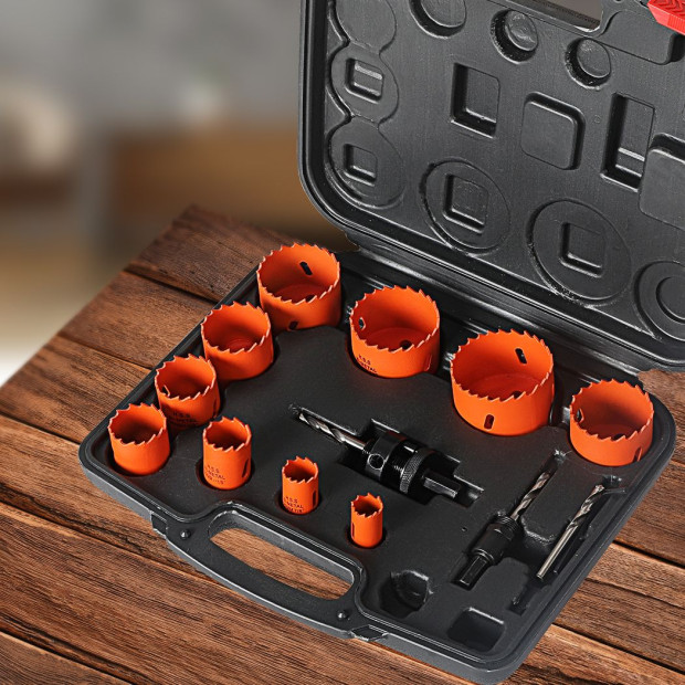 Hole Saw Set Metal Wood Cutting High Speed Wood PVC Plastic 16PCS Image 7