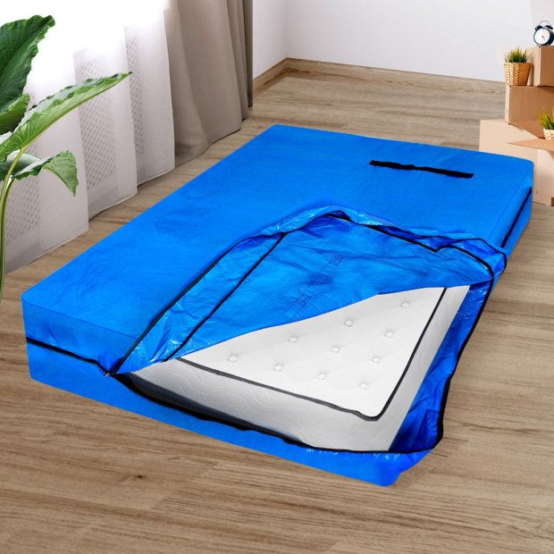 Mattress Bag Protector Plastic Moving Storage Cover Carry King Single Image 7